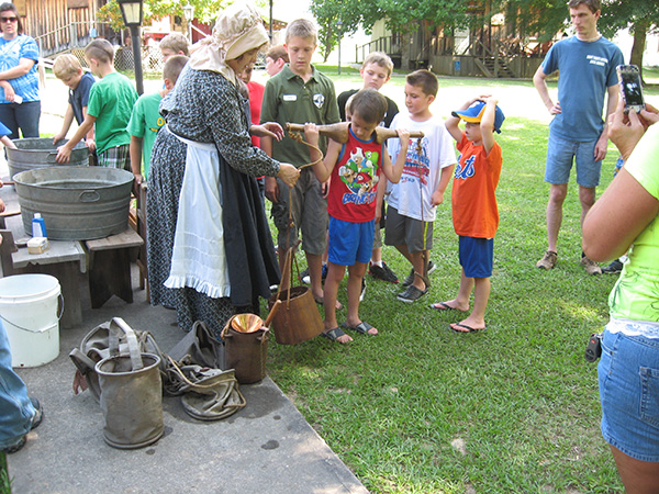 Grant County Museum - Demonstration of Water Carrying